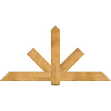 Ekena Millwork Kennewick Rough Sawn Timber Gable Bracket, Western Red Cedar, 72"W x 36"H x 2"D x 6"F, 12/12 Pitch GBW072X36X0206KEN00RWR